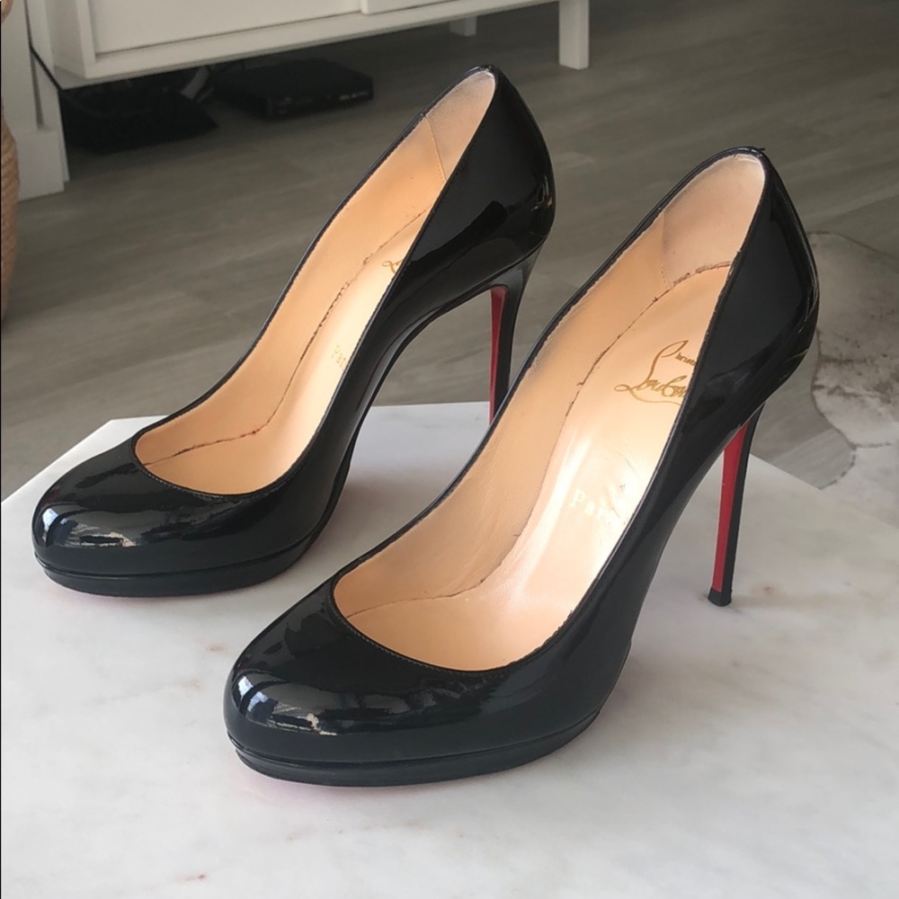 Black Patent Leather Christian Louboutin heels!